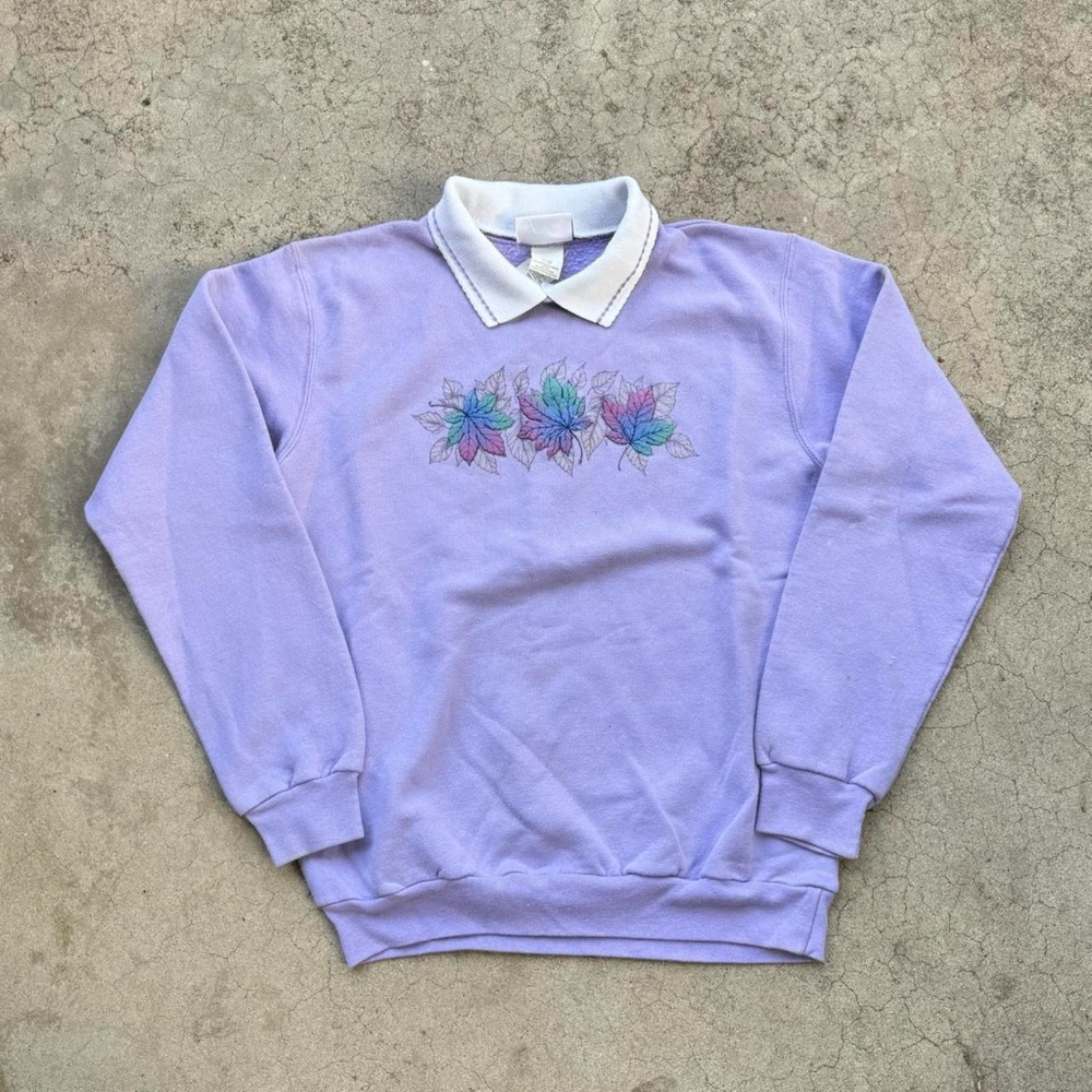Vintage 90’s Morning Sun Fall Autumn Leaves Grandma Sweater